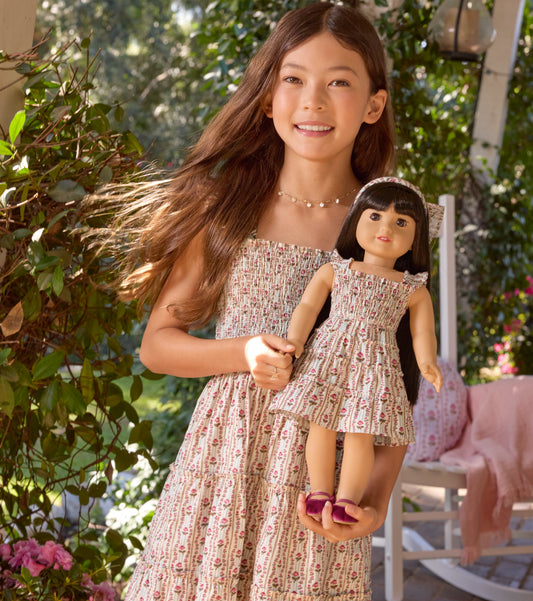The American Girl® x Hill House Tiny Ellie Nap Dress - Felicity's Historical Print