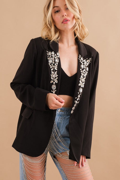 Anastasia Jewel Collared Blazer