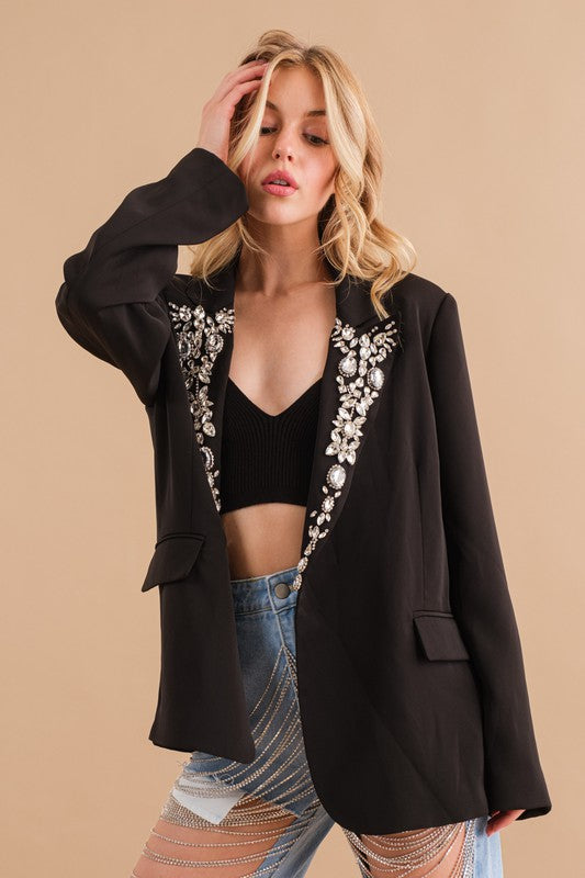 Anastasia Jewel Collared Blazer