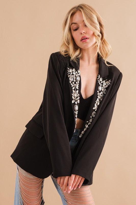 Anastasia Jewel Collared Blazer