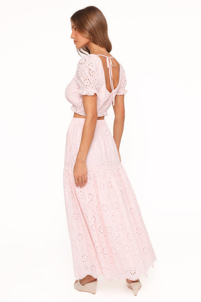 Petal and Pup USA SETS Angelina Skirt Set - Pink Broiderie