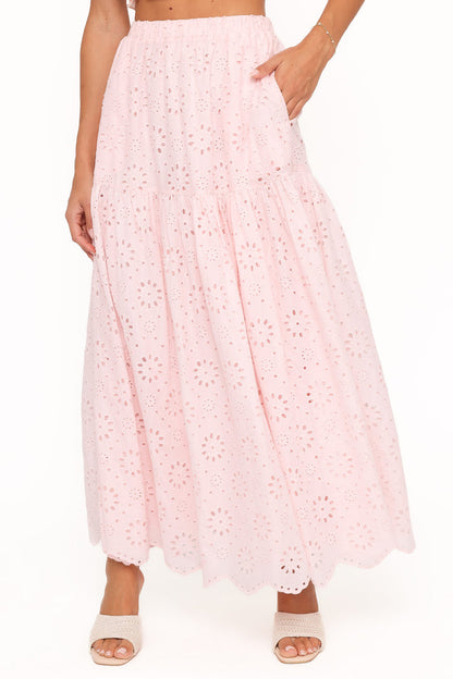 Petal and Pup USA SETS Angelina Skirt Set - Pink Broiderie