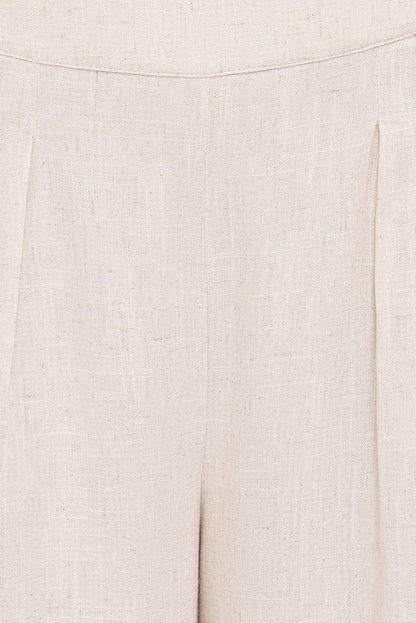 Petal and Pup USA BOTTOMS Arles Wide Leg Pants - Beige Lace