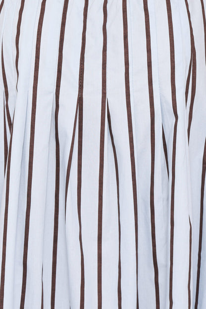 Petal and Pup USA DRESSES Arletta Maxi Dress - Blue/Brown Stripe