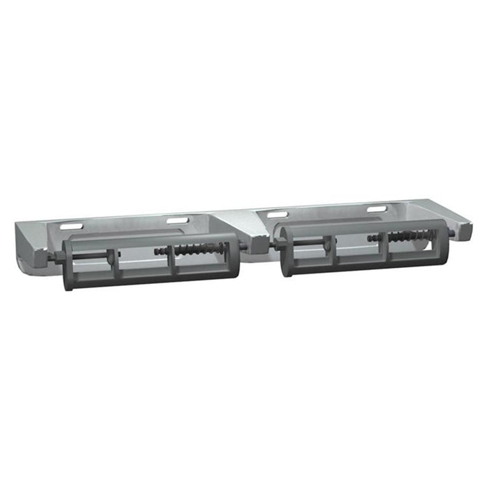 ASI 0264-1 Toilet Paper Holder Double Controlled Delivery Surface Mounted - Silver Gray - Prestige Distribution