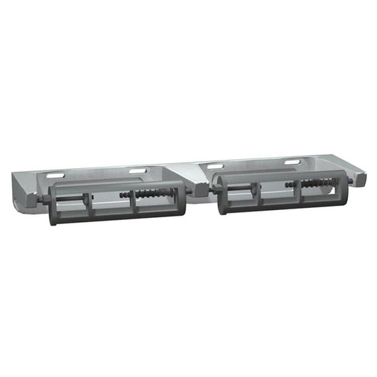 ASI 0264-1 Toilet Paper Holder Double Controlled Delivery Surface Mounted - Silver Gray - Prestige Distribution