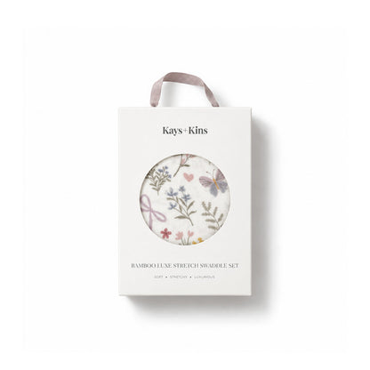 Bamboo Luxe Swaddle Set - Petal Bow
