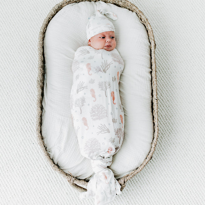 Bamboo Luxe Swaddle Set -Seahorse Cove