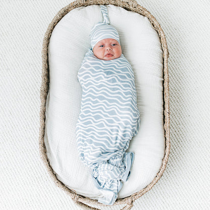 Bamboo Luxe Swaddle Set -Waves