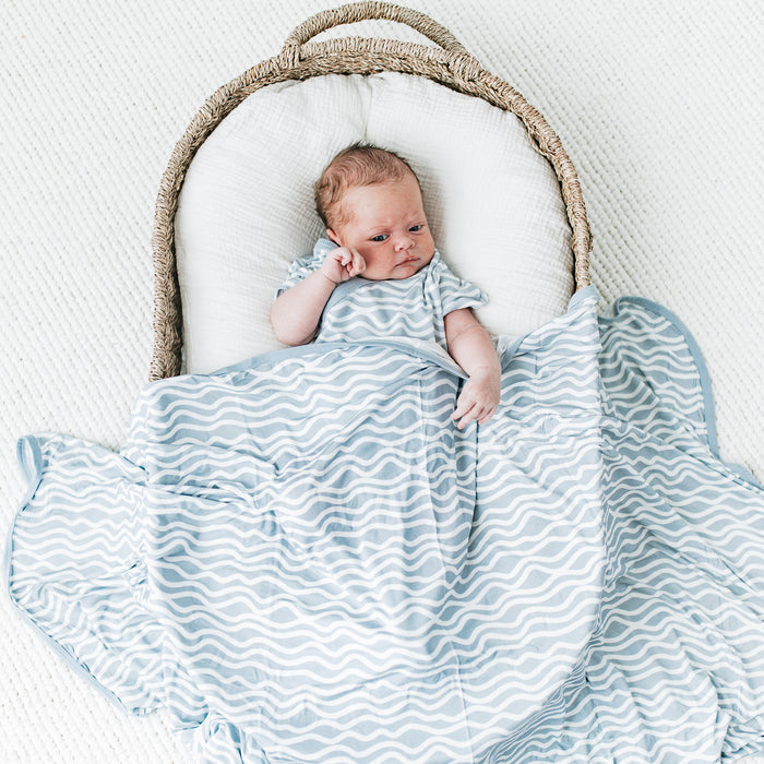 Bamboo Luxe Swaddle Set -Waves