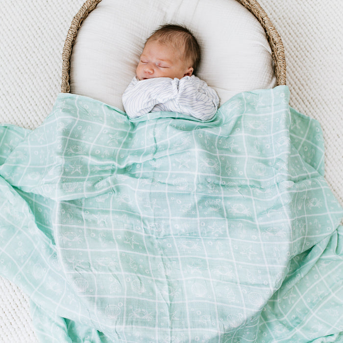 Bamboo Swaddle -Sea Foam
