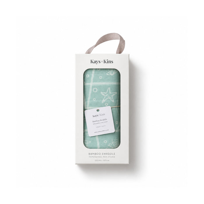 Bamboo Swaddle -Sea Foam