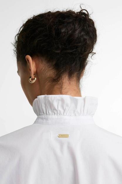 Barbour Adina Shirt White LSH1785 back collar view Shop Barbour at Dotique