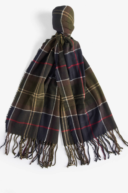 Barbour Dover Beanie & Hailes Scarf Gift Set Classic Tartan LGS0054 tartan beanie and scarf Shop Barbour at Dotique