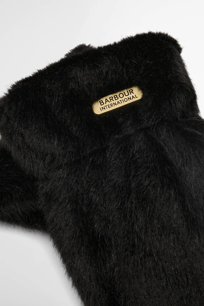 Barbour International Cyrus Faux Fur Mitts Black LGL0152 by Barbour International Shop Barbour International at Dotique