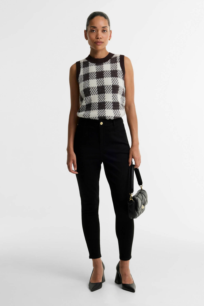 Barbour International Gabriette Skinny Jean Black LTR0447 on model. Shop Barbour International at Dotique