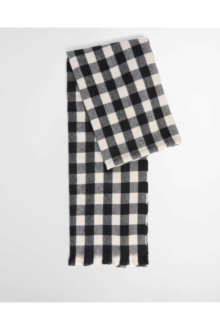 Barbour International Kemora Beanie & Scarf Gift Set Black/Moonbeam LGS0104 scarf Shop Barbour International at Dotique