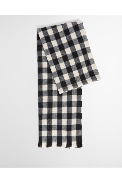 Barbour International Kemora Beanie & Scarf Gift Set Black/Moonbeam LGS0104 scarf Shop Barbour International at Dotique