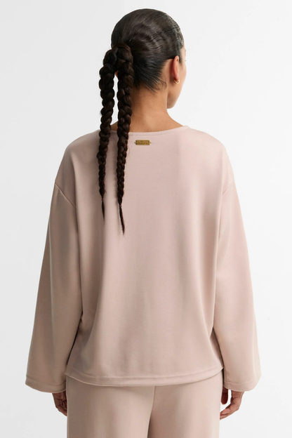 Barbour International Kenna Sweatshirt Nutmeg LOL0702 back view Shop Barbour International at Dotique