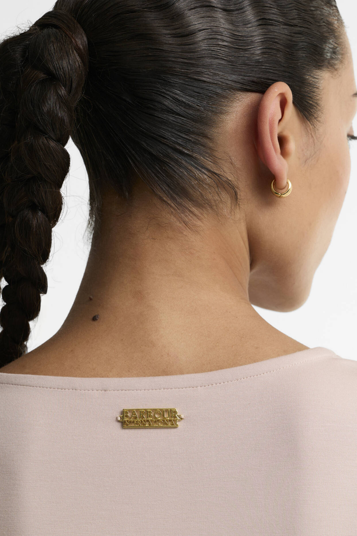 Barbour International Kenna Sweatshirt Nutmeg LOL0702 back view Shop Barbour International at Dotique
