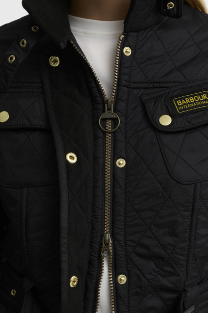 Barbour International Polarquilt Quilted Jacket Black/Black LQU0030 Shop Barbour International at Dotique
