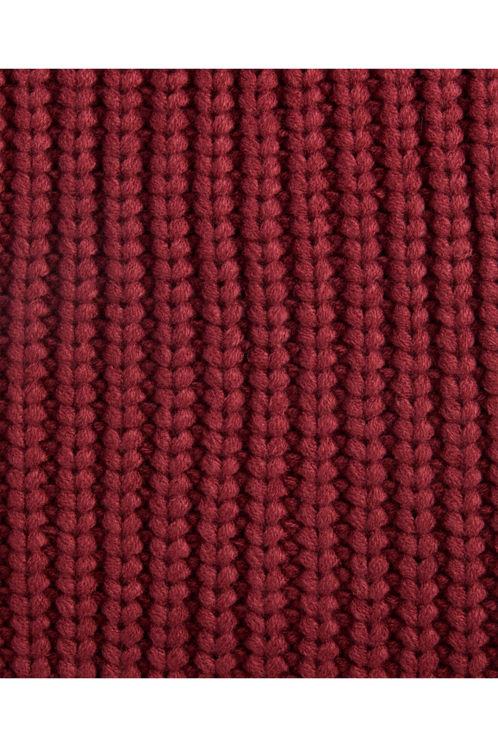Barbour Saltburn Beanie & Scarf Gift Set Cranberry LGS0023 cranberry knit texture Shop Barbour at Dotique