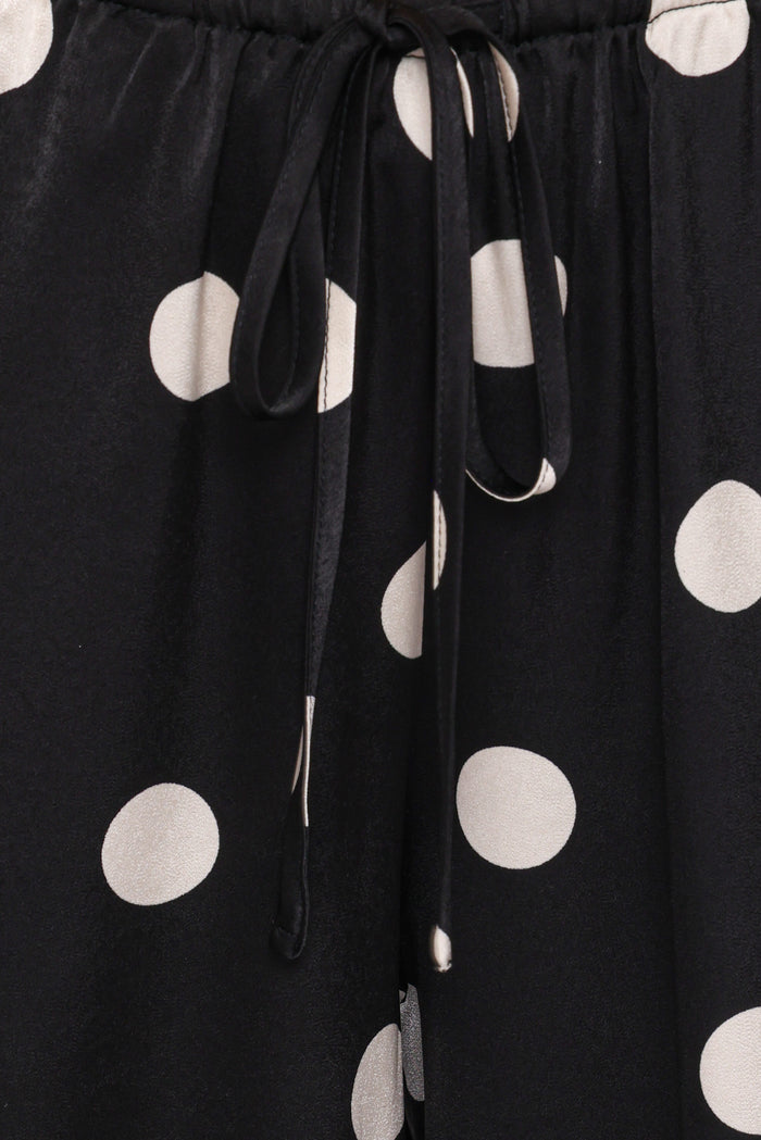 Petal and Pup USA BOTTOMS Belinda Drawstring Pant - Black/Cream