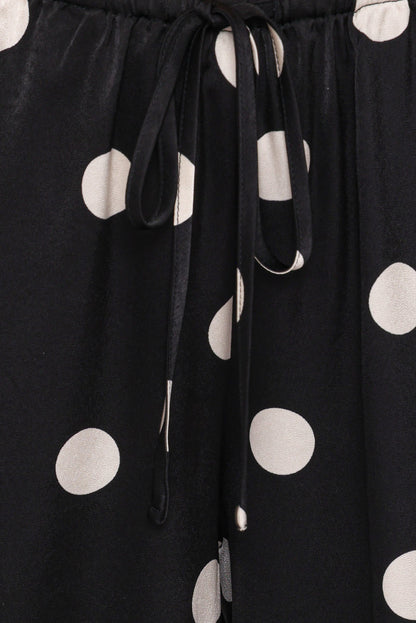 Petal and Pup USA BOTTOMS Belinda Drawstring Pant - Black/Cream