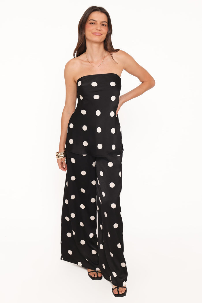 Petal and Pup USA TOPS Belinda Strapless Top - Black/Cream