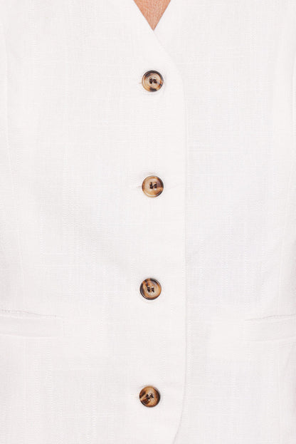 Petal and Pup USA TOPS Bell Linen Vest - Cream