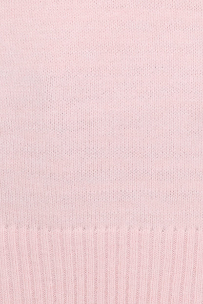 Petal and Pup USA KNITWEAR Bels Short Sleeve Collar Knit Sweater - Pink