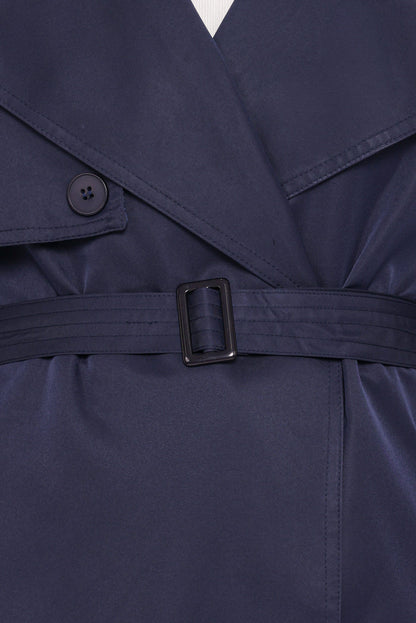 Petal and Pup USA OUTERWEAR Billy Button Front Trench Coat - Navy