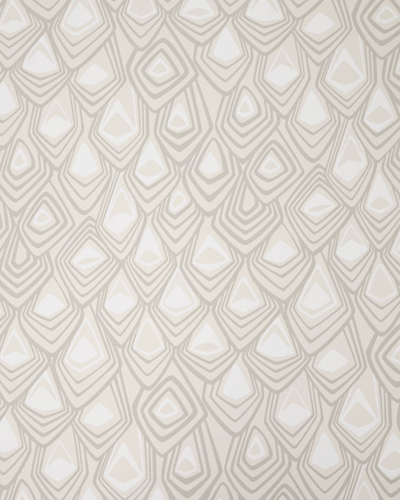 Boho Diamond Wallpaper in Snow and Stone