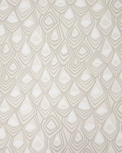 Boho Diamond Wallpaper in Snow and Stone