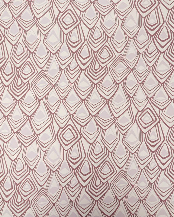 Boho Diamond Wallpaper in Snow Mauve Clay