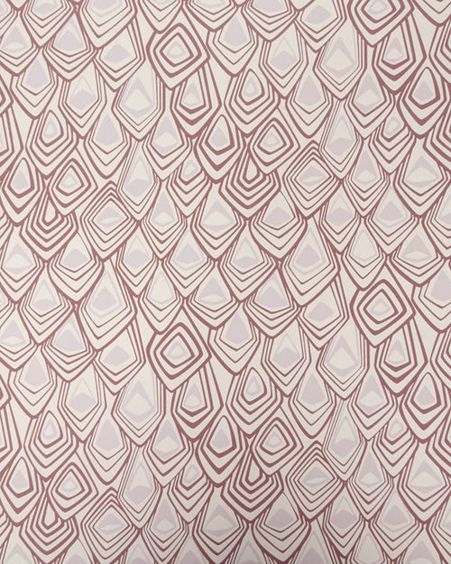 Boho Diamond Wallpaper in Snow Mauve Clay