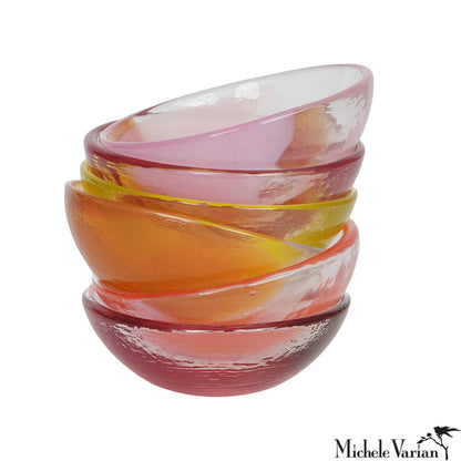 Candy Colored Slump Glass Mini Bowl