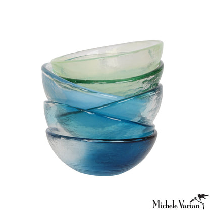 Candy Colored Slump Glass Mini Bowl