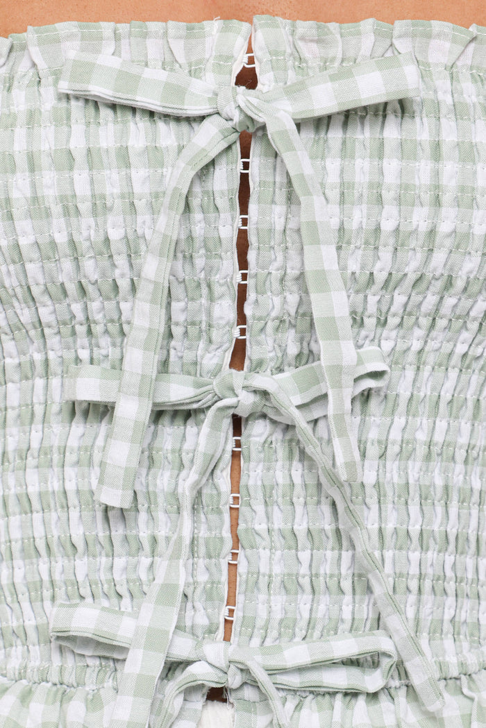 TOPS Carina Bow Top - Mint