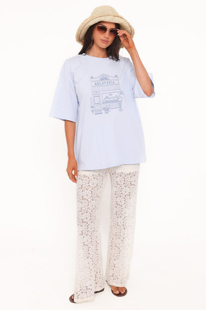 Petal and Pup USA TOPS Carmen Graphic Tee - Baby Blue
