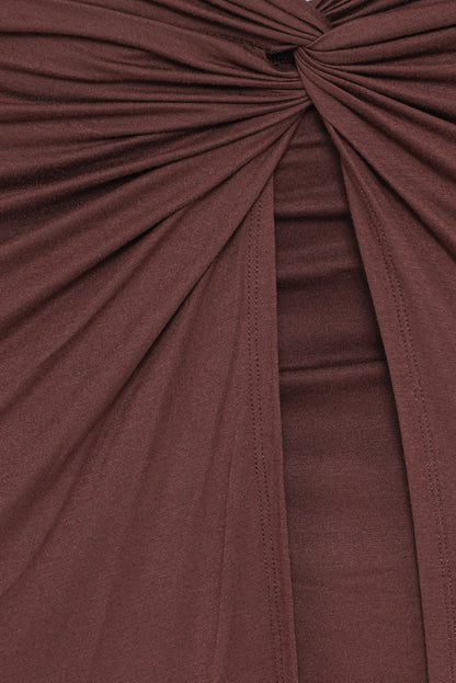 Petal and Pup USA BOTTOMS Cassandra Sarong Skirt - Dark Brown