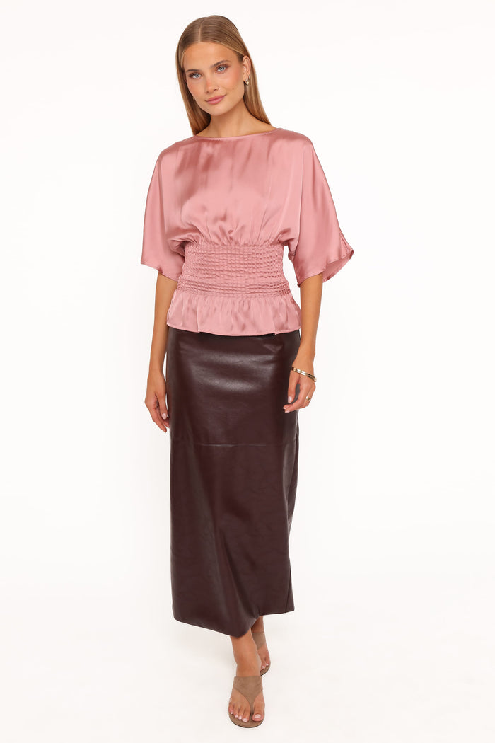 Petal and Pup USA TOPS Cherish Pintuck Top - Rose