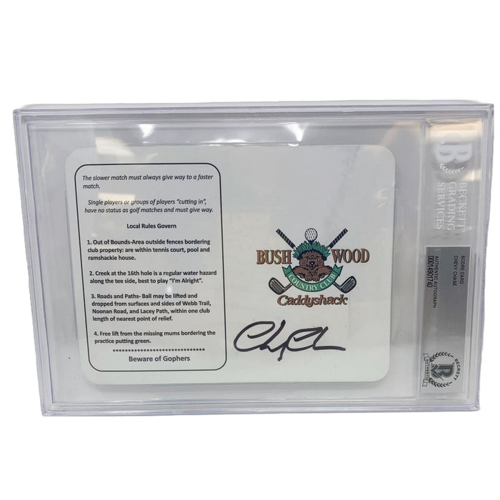 Chevy Chase Signed Bushwood Slabbed Replica Golf Score Card Signed Cards TSE Buffalo