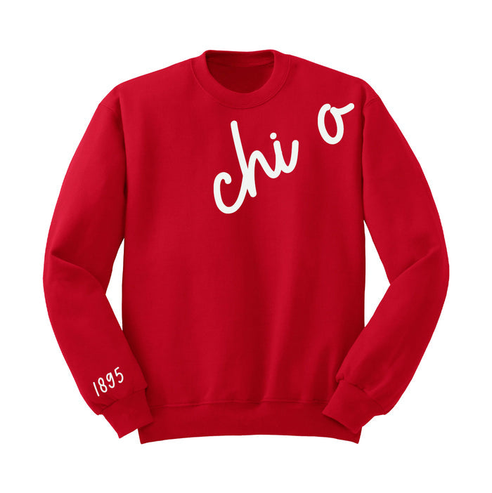 Chi Omega 1895 Avenue Crewneck
