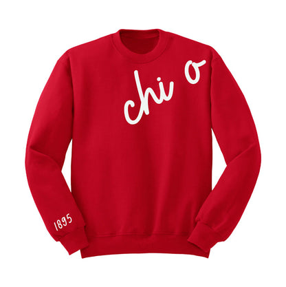 Chi Omega 1895 Avenue Crewneck