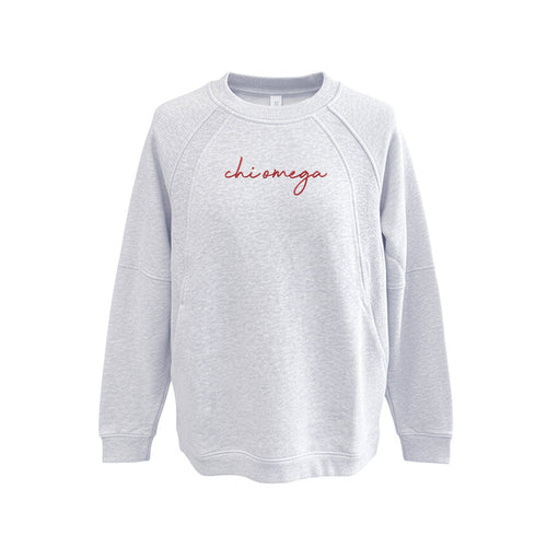 Chi Omega lululemon Scuba Oversized Long Crewneck - chi omega