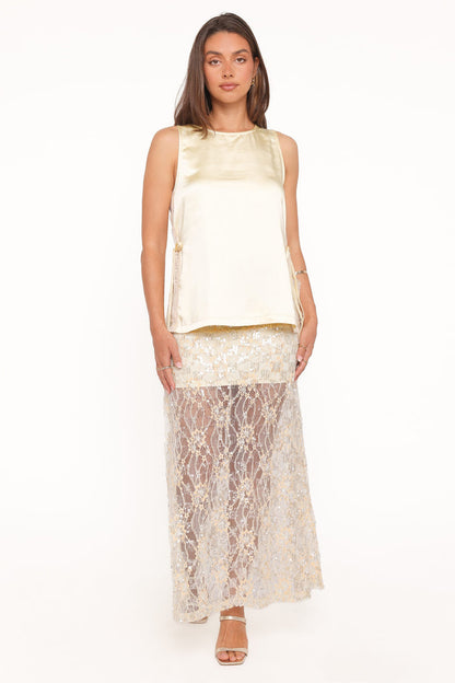 Petal and Pup USA TOPS Coleman Side Slit Top - Butter Yellow