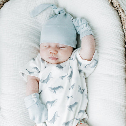 Cosy Knot Hat - Stone Blue