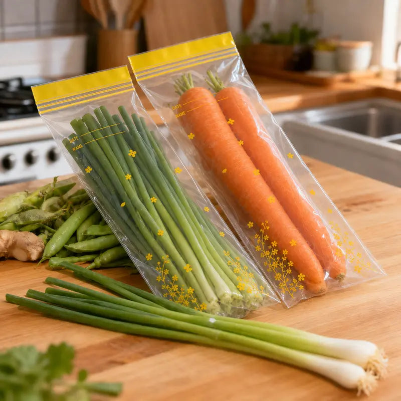 Reusable Double-Sealed Food Storage Bags – Leakproof & Heavy-Duty Refrigerator Organizer