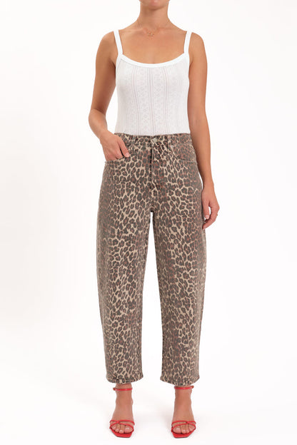 BOTTOMS Daze Westward Barrel Leg Jeans - Cool Cat